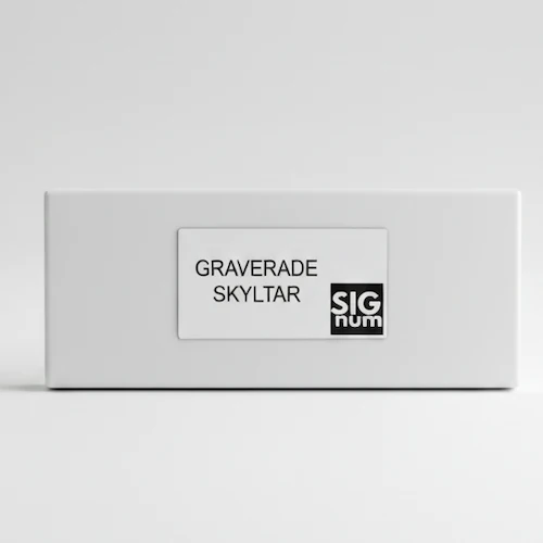 Graverade skyltar exempel