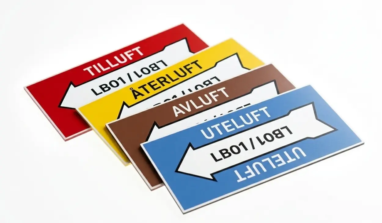 Ventilationsmärkning exempel