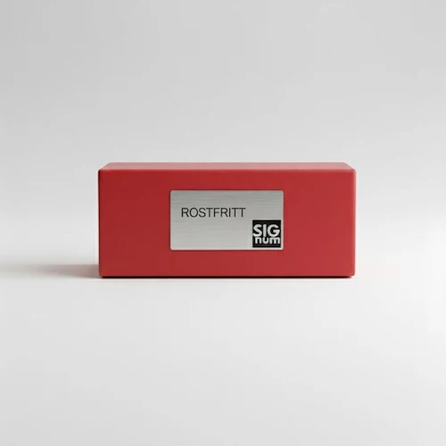 Rostfria skyltar exempel